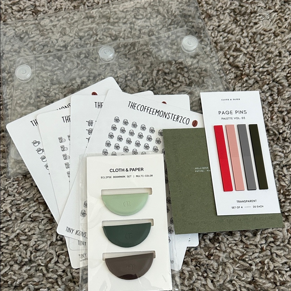 CP Stationery Set with Page Pins and Bookmarks